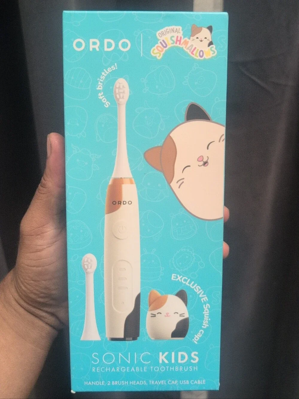 Ordo Sonic Kids Rechargeable Toothbrush - White & Tan